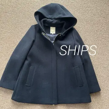 새상품급 SHIPS khaju 울 코트 네이비 36