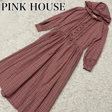 PINK HOUSE 후드 부착 원피스 체크 무늬