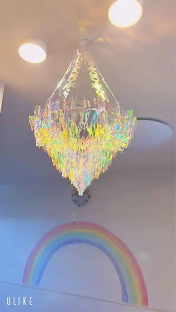 레인보우 컬러 샹들리에 58cm