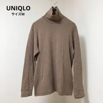 [ UNIQLO/유니클로 ] 터틀넥 보더 [ M ] 면100% 상의