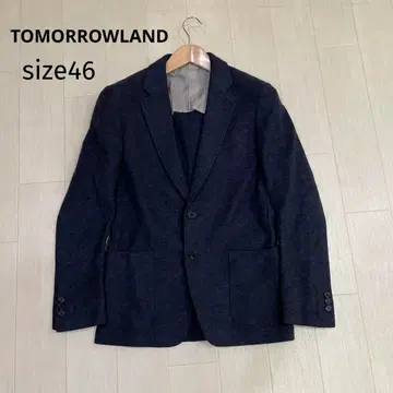 투모로우랜드 융모 울 테일러드 자켓 46 네이비 남성용 새상품급