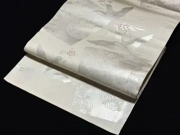 미사용품 기모노 오비 순수 실크 길상 문양 나고야 오비 선착순