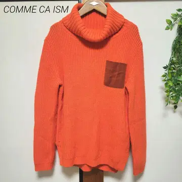 COMME CA ISM 컴시즘 터틀넥 오렌지 니트