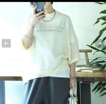 저널 스탠다드 랙 메쉬 크루넥 티셔츠