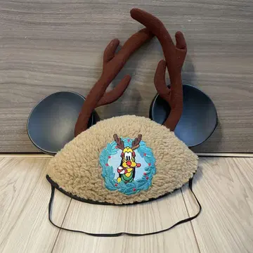 디즈니 크리스마스 플루토 루돌프 이어햇 팬캡