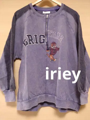 iriey 스노우 워시 천축 리메이크풍 하프 지퍼 풀오버 F