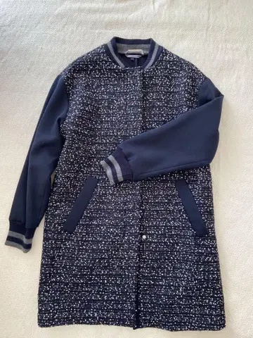 TOMMY HILFIGER 바시티 자켓형 이소재 코트