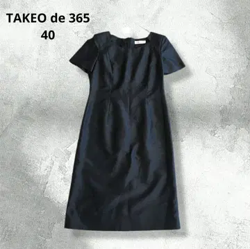 새상품급 TAKEO de 365 반팔 원피스 블랙 40 블랙 포멀
