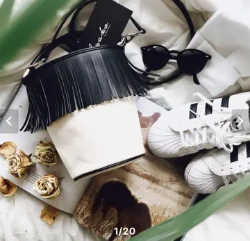 Fringe Bucket Bag/BLACK ( ayako 백 )