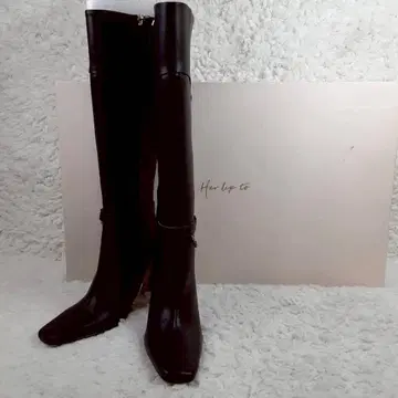 새상품급 23cm Her lip to 하립투 하이힐 부츠 블랙