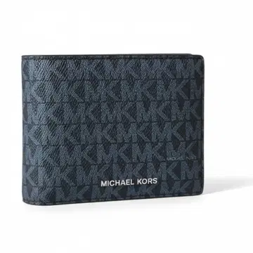 새상품 MICHAEL KORS 접이식 지갑 MK 로고 지갑 네이비