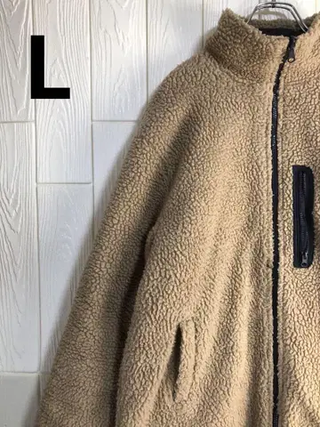 베이지 플리스 자켓 기장 62cm L 사이즈