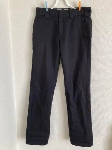 Dickies 블랙 워크 팬츠 스트레이트 레그