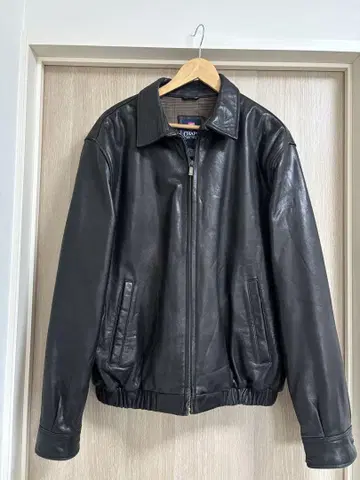 CHAPS 블랙 가죽 자켓