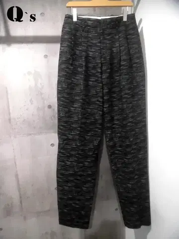 새상품 Q'z 키즈 카스리 패턴 로카빌리 팬츠 L 헴프코튼 턱입