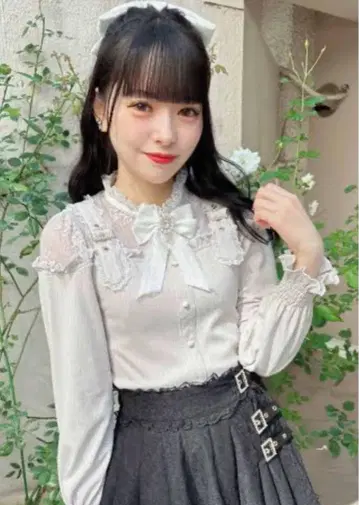 ROJITA 어깨 벨트 골지 TOPS (그레이)