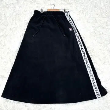 FILA 블랙 플리스 스커트