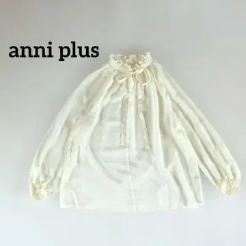 새상품급 anni plus 애니플러스 블라우스 프릴 칼라 리본 래글런
