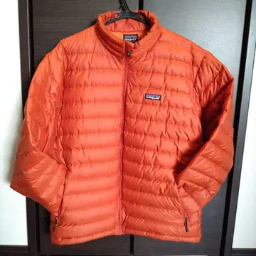 patagonia 오렌지 다운 자켓 남성용 M 사이즈