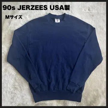 [ 90s USED ] USA제 JERZEES 무지 맨투맨 네이비 M