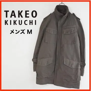 A3860*TAKEO KIKUCHI*밀리터리 자켓*2*M*다크 브라운