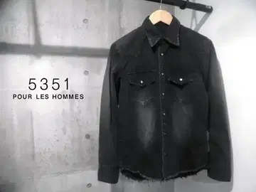 새상품급 5351 POUR LES HOMMES 데님 웨스턴 셔츠2 블랙