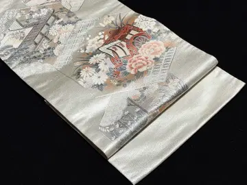 기모노 오비 순수 실크 성은 가공 꽃 자동차 무늬 나고야 오비 선착순