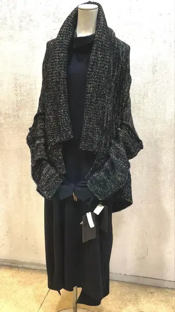 모유루  MOYURU 변형 니트 가디건