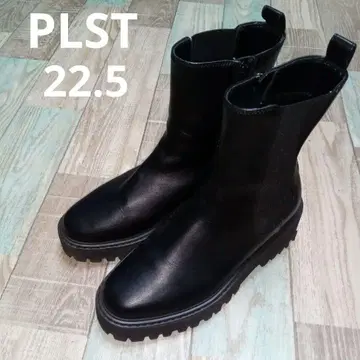 PLST 22.5 플라스테 부츠 블랙 사이드고어 사이드 지퍼 통굽
