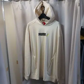 PUMA 후드 부착 후드티 아이보리