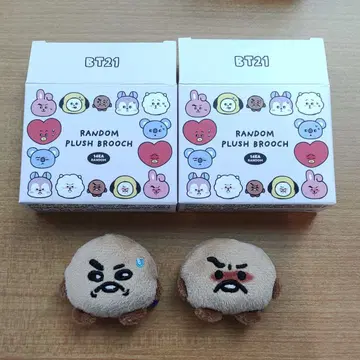 BT21 랜덤 페이스 브로치 SHOOKY 세트