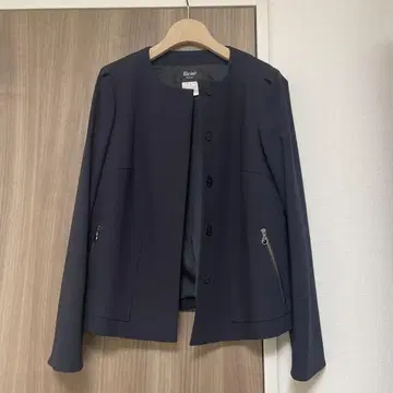 르네 네이비 노카라 자켓 34