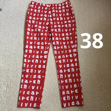 archivio 여성용 골프 팬츠 레드 문자 프린트 봄/여름