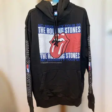 롤링 스톤스 x TOMMY JEANS 콜라보 후드티 M 데미지 가공