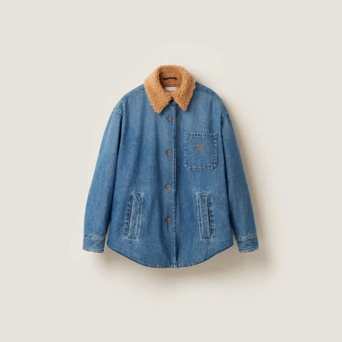か*読様 miumiu white denim jacket ［M］ か*読様 miumiu white denim jacket ［M］ Miu Miu logo