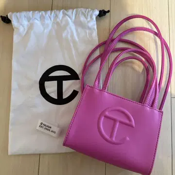 Telfar 핑크 숄더백 S 사이즈 수납 가방 포함