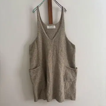 evam eva 에이프런 니트 원피스