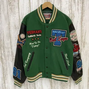 rm-7585 TEDMAN 가죽 바시티 자켓