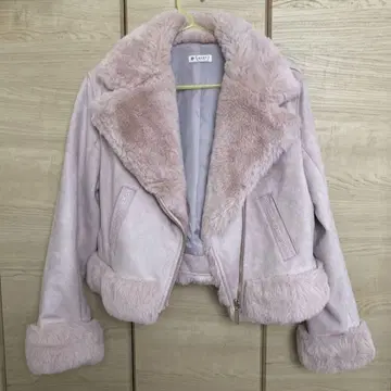 axes femme 숏 무스탕 코트 아우터 라이더 자켓