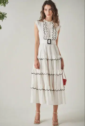 [ Estella.K ] Bonnie Scallop Long Dress