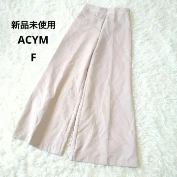 미사용 새상품 ACYM 와이드 슬랙스 팬츠 F 캐주얼 베이지
