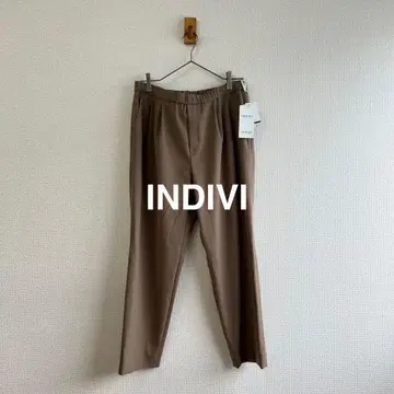 [ 새상품 ] 3L 사이즈 INDIVI 턱 테이퍼드 팬츠 K7