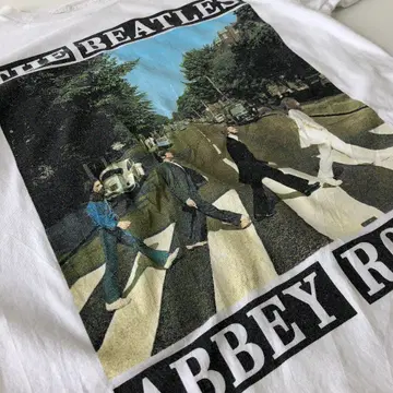비틀즈 BEATLESS Abbey 반팔 T셔츠 M~L 애비 로드 희