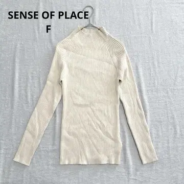 센스 오브 플레이스 [ F ] 보틀넥 리브 니트 모크넥 까끌거리지 않는