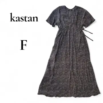 Kastane 카슈쿨 V넥 미니 꽃무늬 롱 원피스 F