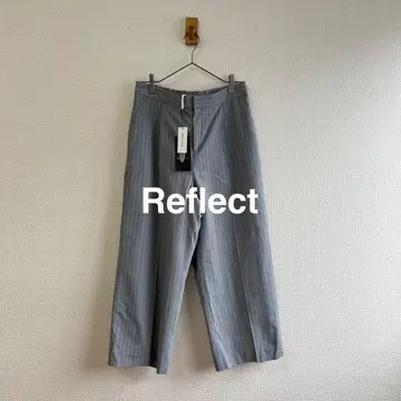 [새상품] 3L 사이즈 Reflect 스트라이프 패턴 와이드 팬츠 K8