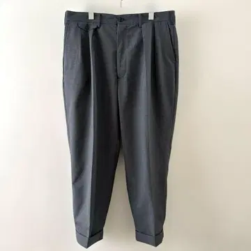 BEAMS PLUS 2 플리츠 트로피컬 울 트라우저 그레이 XL