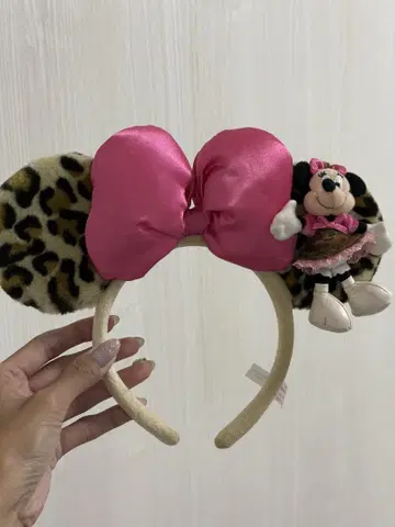 디즈니 머리띠 레오파드 무늬 미니 미니쨩 표범 무늬 레어