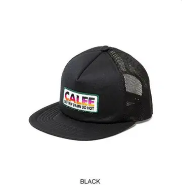 [ CALEE ] LOGO WAPPEN MESH CAP ( BLACK )