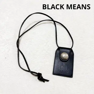 새상품급 블랙미 가죽 부적 케이스 목걸이 액세서리 레어
